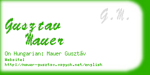 gusztav mauer business card